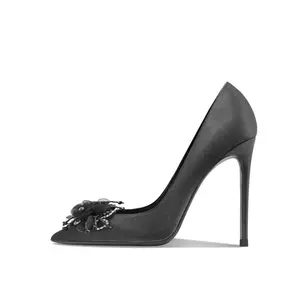 Siwei Женские черные туфли на высоком каблуке