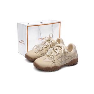 Yang Nianhua Женские повседневные низкие кеды Fruit Apricot Brown с амортизацией, противоскользящей и износостойкой подошвой [Коробка], цвет Fruit Apricot Brown[Box]