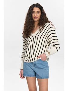 NÜMPH Свитер кремового/черного цвета