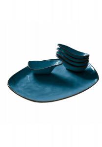 Набор сервировочных тарелок, 6 шт. Biarré синий Loberon, синий