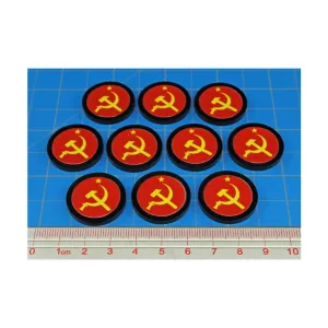 Премиальные печатные жетоны крупных фракций времен Второй мировой войны - Серп и молот России, Token Sets - WWII Factions & Flags