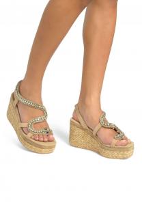 Босоножки на танкетке Espadrilles Alma en Pena, светло-коричневый