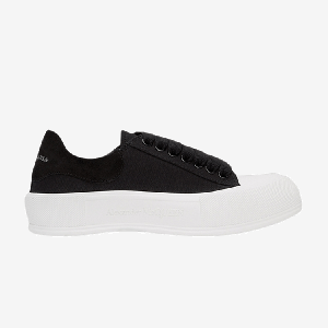 Кроссовки Alexander McQueen Deck Plimsoll Low 'Black White', черный