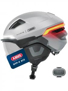 ABUS Велосипедный шлем HYP-E ACE, блестящий серебристый