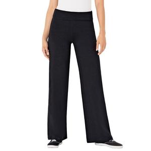 Женщина в женских широких брюках из эластичного хлопка больших размеров Woman Within, черный