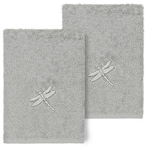 Linum Текстиль для дома Турецкий хлопок Braelyn Набор мочалок с украшением из 2 предметов Linum Home Textiles, цвет Light Gray