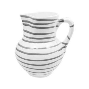 Кувшин серый пламенный Венской формы 1,5 л/высота: 20 см Gmundner Keramik, белый/серый