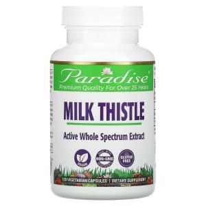 Paradise Herbs, расторопша, 120 вегетарианских капсул