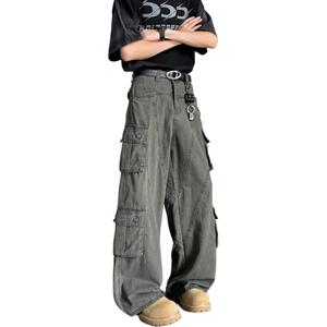 NEVER RULE Джинсы Unisex Green Moderate Cargo