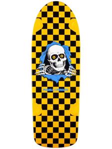 Дека для скейтборда Powell Peralta OG Ripper 10.0″ Skateboard Deck, black yellow checked