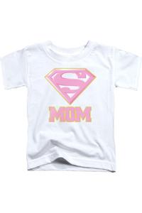 Супермама Супермен: розовая футболка с коротким рукавом для детей Gildan