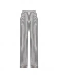 Шелковые пижамные брюки в полоску Tom Ford, белый