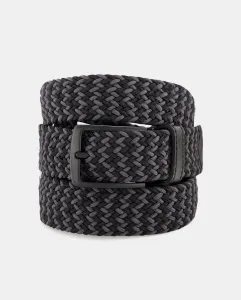 Мужской ремень из двухцветной плетеной резины Dustin, черный