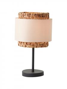 Настольная лампа Кувшинка, диаметр 45 см, диаметр 25 см, цвет черный/натуральный/белый Brilliant