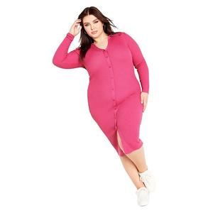 Платье Scarlett Rib plus size Avenue, Magenta