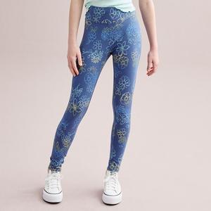 Леггинсы SO с высокой посадкой для девочек 6–20 лет обычного и большого размера, цвет Blue Floral Ombre