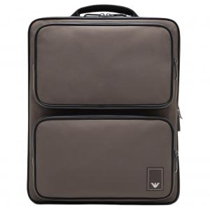 EMPORIO ARMANI Полиэстеровый одноплечевой кроссбоди с возможностью ношения на двух плечах портативный портфель мужской серо-зеленый