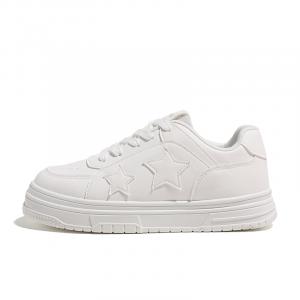 Женские белые противоскользящие износостойкие низкие кеды для скейтбординга HUANQIU, бело-голубые