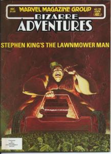 Bizarre Adventures #29. Stephen King's Lawnmower Man by Walter Simonson (Marvel Comics)