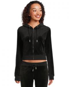 Худи Juicy Couture Ombre Hotfix Classic Juicy Hoodie, цвет Liquorice