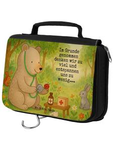 Mr. & Mrs. Panda Косметичка в виде медведя-доктора с надписью белого цвета