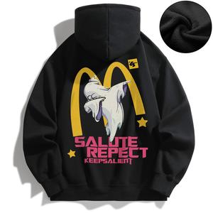 Толстовка унисекс KS, Черный на флисовой подкладке