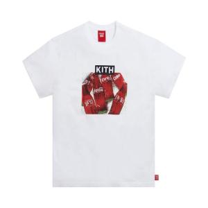 Футболка Kith x Coca-Cola Language Bottle Vintage Tee 'White', белый