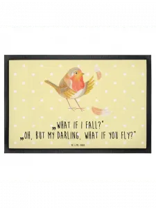 Коврик для ног Mr. & Mrs. Panda, желтый пастельный