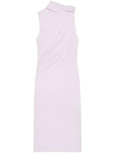 Courrèges платье мини с драпировкой, розовый