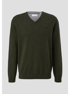 Вязаный свитер цвета 79W0_оливковый зеленый s.Oliver