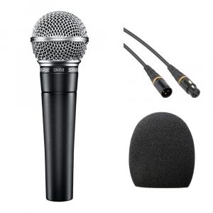 Ручной микрофон Shure SM58 Handheld Dynamic Microphone Kit (Black Cable &