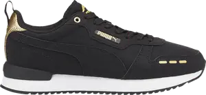 Кроссовки Puma Wmns R78 Raw Metallics Black, черный