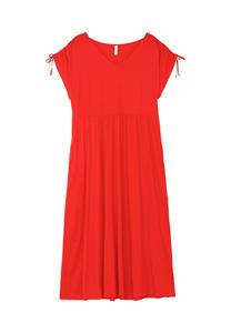 Платье из джерси с рукавами на кулиске Sheego, красный