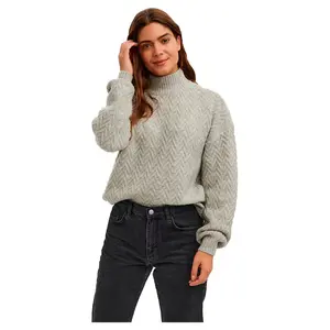 Свитер Vero Moda Ella high neck, серый