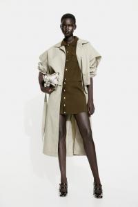 Юбка тонкой вязки с планкой на пуговицах H&M, зеленый