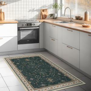 Ковёр Hazo Haus для кухни, 92х183 см, тёмно-зелёный