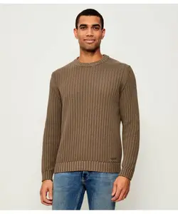 Свитер sribben_1 Regular fit Hugo, зеленый