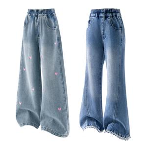 Детские джинсы Disney, Embroidery Wide Leg Pants+Wide Leg Pants