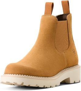 ARIAT Women's Fatbaby Chelsea Western Boot, Wheat Suede