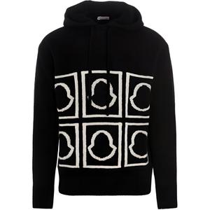 Свитшот с интарсией Moncler, черный