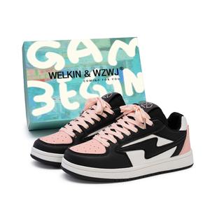 Скользостойкие износостойкие низкие скейтерские кеды унисекс WELKIN&WZWJ, черный