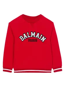 Толстовка с логотипом Balmain Kids, красный