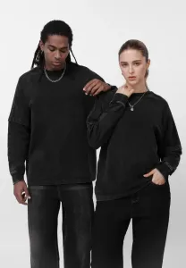 Свитшот унисекс с длинными рукавами и эффектом потертости Yourturn, Black