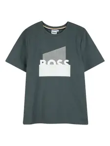 Футболка с графичным принтом Boss Kidswear, серый