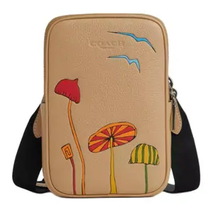 COACH Кожаная сумка через плечо с тиснением