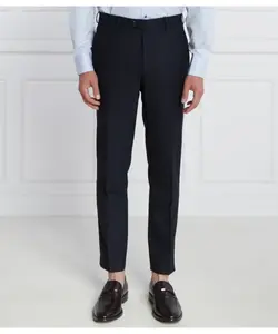 Шерстяные брюки Denz Slim fit Oscar Jacobson, синий