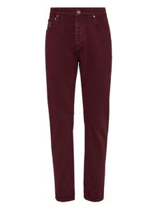Джинсы с нашивкой-логотипом Brunello Cucinelli, красный
