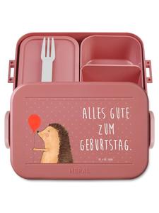 Mr. & Mrs. Panda Хлебница с изображением ежика и воздушного шарика, надписью пастельно-красного цвета