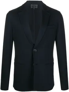 Однобортный пиджак узкого кроя Giorgio Armani, синий