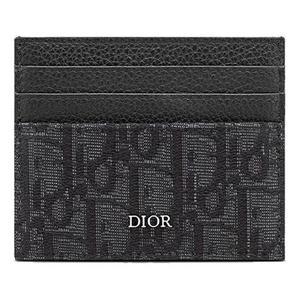 Держатель для карт Dior 'Черный жаккард с косым плетением'
